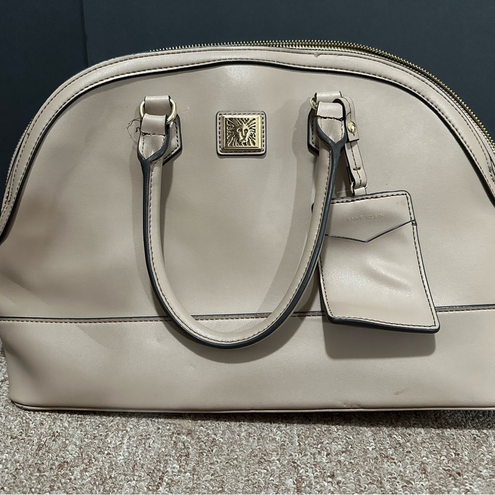 Anne Klein Cream Satchel Bag